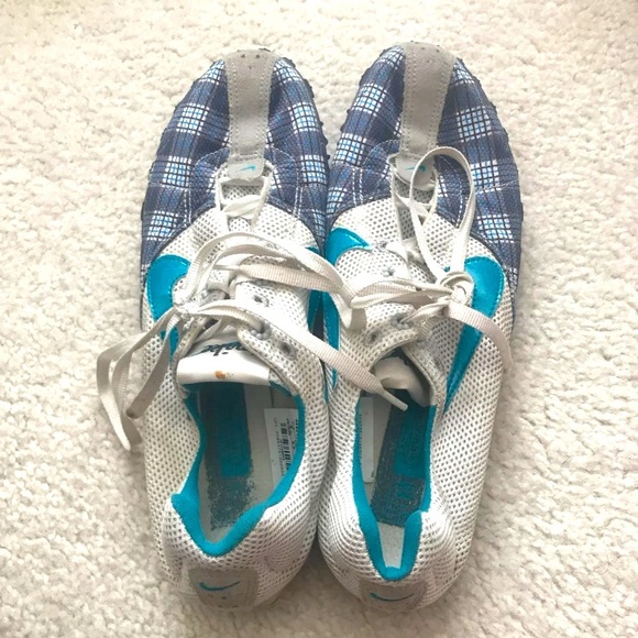 Nike Brand Track Blue/Grey Spike Running Shoes